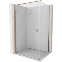 Mexen Mist-B cabine de douche pivotante 80 x 95 cm, transparent, cuivre brossé - 8A2T-080-095-65-00
