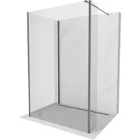 Mexen Kioto Paroi de douche 110x80x30 cm, Transparent, Gun Metal, verre 8mm