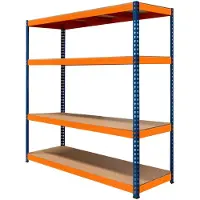 Monster Racking Rayonnage SRax Rangement Industriel 4 Étagères 300kg Garage Stockage Atelier