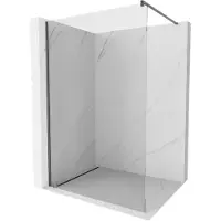 Mexen Kioto paroi de douche Walk-in 120 x 200 cm, transparent 8 mm, gris foncé brossé - 800-120-101-66-00