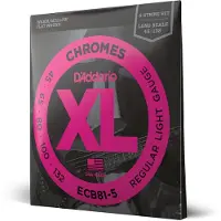D'addario And Co ECB81-5 Chromes Long Scale Light 5C 45-132