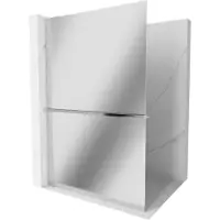 Mexen Kioto+ L Paroi de douche avec tablette de plain-pied 110 x 200 cm, miroir, chrome - 800-110-123-01-50