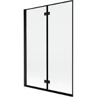 Mexen Mist Paroi de douche à 2 volets, gauche 120 x 150 cm, cadre noir, noir - 8A9-120-002-70-70-L