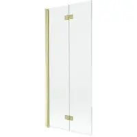 Mexen Mist Paroi de douche à 2 volets, gauche 80 x 150 cm, transparent, or brossé - 8A9-080-002-55-00-L