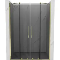 Mexen Velar Duo porte de douche coulissante 160 cm, graphite, or - 871-160-000-42-50