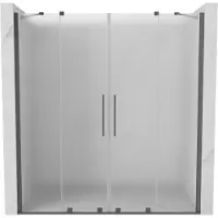 Mexen Velar Duo porte de douche coulissante 180 cm, givrée, gun metal - 871-180-000-32-95