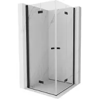 Mexen Mist-F Duo cabine de douche pliante 85 x 85 cm, transparent, noir - 8A6-085L-085P-70-00