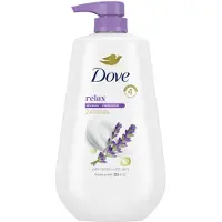 Dove Lavage du corps colombe avec pompe D tendez l'huile de lavande et la camomille pour la peau de lotion 24 heures pour la peau hydratante pour la