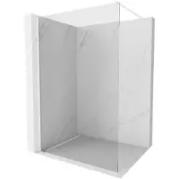 Mexen Kioto Paroi de douche à l'italienne 75 x 200 cm, transparent 8 mm, blanc - 800-075-101-20-00