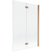 Mexen Mist Paroi de douche à 2 panneaux, droite 120 x 150 cm, transparent, cuivre brossé - 8A9-120-002-65-00-P