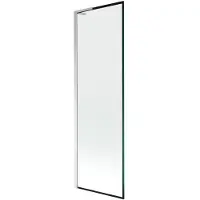 Mexen Next L Protection de baignoire à 1 aile 60 x 150 cm, motif noir, chrome - 895-060-000-03-70-01