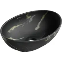 Mexen Elza lavabo à poser 40 x 33 cm, pierre noire - 21014084
