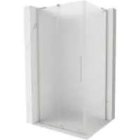 Mexen Velar L cabine de douche 90x80cm, givrée, nickel brossé