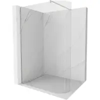 Mexen Kioto Paroi de douche à l'italienne incurvée 150 x 200 cm, transparent 8 mm, nickel brossé - 800-150-101-97-06
