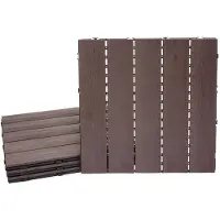 MCW Carrelage en WPC -E20, aspect bois pour balcon/terrasse