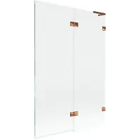 Mexen Lunar L Badewannenfaltwand 2-teilig rechts 120 x 150 cm, transparent, Roségold - 897L-120-100-60-00-P