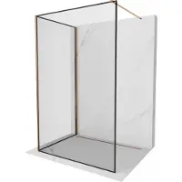 Mexen Kioto Paroi de douche Walk-in 120 x 70 cm, motif noir, or rose - 800-120-212-60-70-070