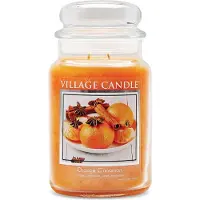 Village Candle Bougie de village Orange Cinnamon grand verre d'apothicaire en verre bougie parfume 21,25 oz 21 once