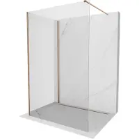 Mexen Kioto Paroi de douche Walk-in 135 x 80 cm, transparent, cuivre brossé - 800-135-212-65-00-080