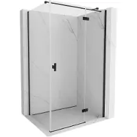 Mexen Mist H T cabine de douche pivotante droite 100 x 110 cm, transparent, noir - 8A5T-100-110-70-00-P