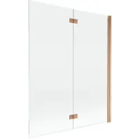 Mexen Mist Paroi de douche à 2 panneaux, droite 140 x 150 cm, transparent, cuivre brossé - 8A9-140-002-65-00-P