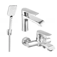 Mexen Pecos R62 Mélangeur lavabo et baignoire avec accessoires, chrome (72703R62-00)