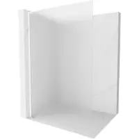 Mexen Kioto L Paroi de douche à l'italienne 120 x 200 cm, verre au lait, blanc - 800-120-103-20-30