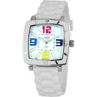 Justina Montre 21971B. Quartz, blanc. Unie.