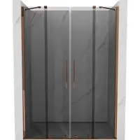 Mexen Porte de douche Velar Duo, graphite, or rose, 160 cm