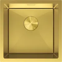 Mexen Trixo évier en acier 1 bac 440 x 440 mm, doré - 6413441000-55