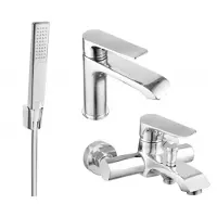 Mexen Pecos R72 Mélangeur lavabo et baignoire avec accessoires, chrome (72703R72-00)