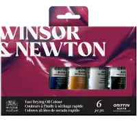 Winsor & Newton Griffin Alkyd Fast S chage l'huile D battreners PEINTURS 6 x 37 ml Tubes