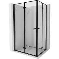 Mexen Mist-F Duo cabine de douche pliante 120 x 85 cm, cadre noir, noir - 8A6-120L-085P-70-70