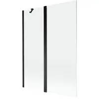 Mexen Mist Paroi de douche à 2 volets 130 x 150 cm, transparent, noir - 8A9-130-011-70-00