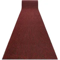 Rugsx Paillasson antidérapant pour les mètres courants 80 cm GIN 3086 Liverpool extérieur, intérieur, sur caoutchouc - rouge 80x170 cm