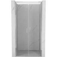 Mexen Exo portes de douche doubles, pivotantes 70 cm, transparent, chrome - 814-070-000-01-00