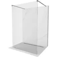 Mexen Kioto paroi de douche autoportante 170 x 200 cm, transparent 8 mm, gris canon brossé - 800-170-002-65-00