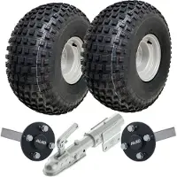 Parnells 22x11,00-8 Kit de remorque quad quad à crans 22x11,00-8 Roues Essieux Attelage pivotant Charge maximale 310 kg
