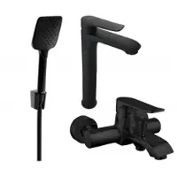 Mexen Pecos R62 Mélangeur lavabo et baignoire avec accessoires, noir (72713R62-70)