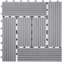 MCW (gris décalé) 11x carreau WPC Rhone, carrelage de sol, balcon / terrasse, à 30x30cm = 1qm
