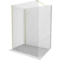 Mexen Paroi de douche Kioto Walk-in 105 x 90 cm, transparente, dorée brossée - 800-105-212-55-00-090