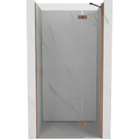Mexen Mist-H Porte de douche battante droite 95 cm, transparente, cuivre brossé - 8A5-095-000-65-00-P