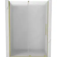 Mexen Porte de douche coulissante Velar 130 cm, givrée, or brossé - 871-130-000-31-55