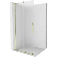 Mexen Velar L Paroi de douche Porte coulissante Walk-in 90 x 200 cm, Frost 8 mm, Or - 871-090-003-33-50