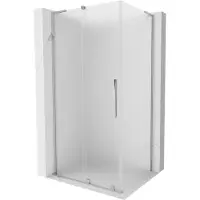 Mexen Velar L Cabine de douche Porte coulissante 90 x 80 cm, finition mate, chrome - 871-090-080-33-01
