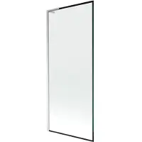 Mexen Next L Pare-bain 1 aile 80 x 150 cm, motif noir, chrome - 895-080-000-03-70-01