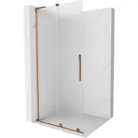 Mexen Velar L paroi de douche coulissante Walk-in 120 x 200 cm, givre 8 mm, or rose - 871-120-003-33-60