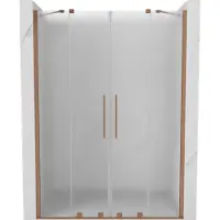 Mexen Velar Duo porte de douche 160cm, givrée, cuivre brossé