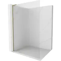 Mexen Kioto L paroi de douche à l'italienne 90 x 200 cm, transparent, doré - 800-090-103-50-09