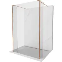 Mexen Kioto paroi de douche autoportante 140 x 30 x 30 cm, transparent, or rose - 800-140-030-222-60-00-030